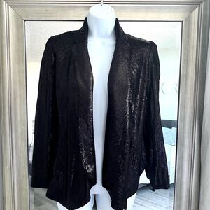 AQUA Black Sequins Blazer Jacket Size XS.